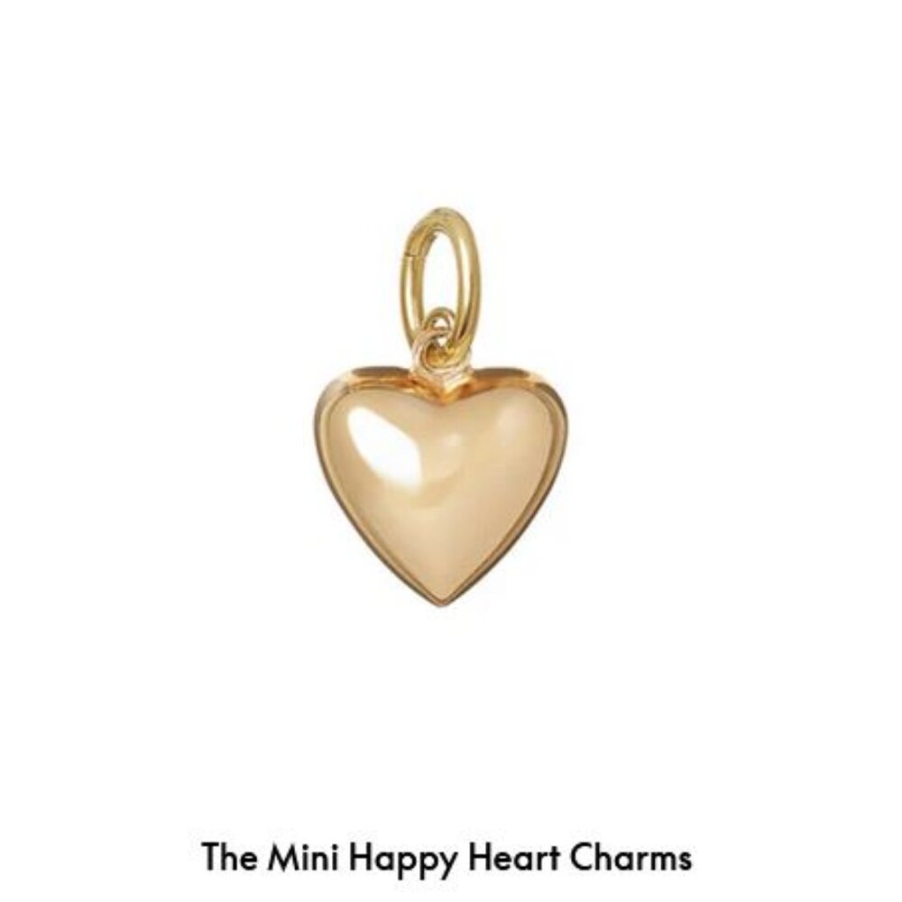 ROXANNE ASSOULIN The Mini Puffy Heart Charm in gold firm price